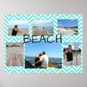 Poster personnalisé Beacht Blue Multi Picture
