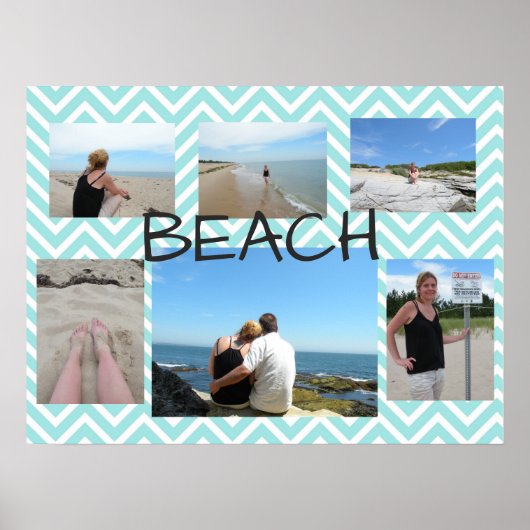 Poster personnalisé Beacht Blue Multi Picture (Devant)