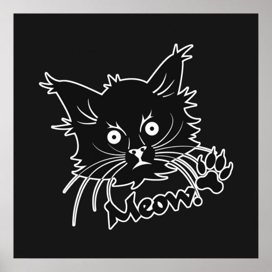 Poster personnalisé Black Cat (Devant)