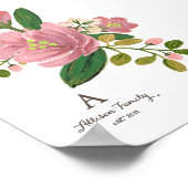 Poster Personnalisé | Blush Bouquet Art Imprimer 5x7 (Coin)