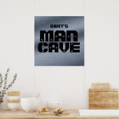 Poster personnalisé Brossé Steel Man Cave (Cuisine)