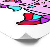 Poster Personnalisé cette jolie fée violette et licorne (Coin)