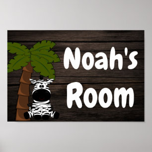 Poster Personnalisé Chambre pour enfant Cute Zebra