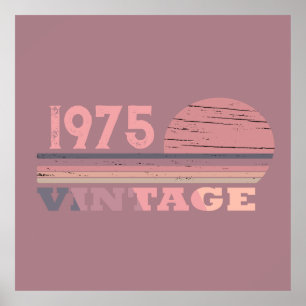 Poster Personnalisé cinquante vintage fête du 50e anniver