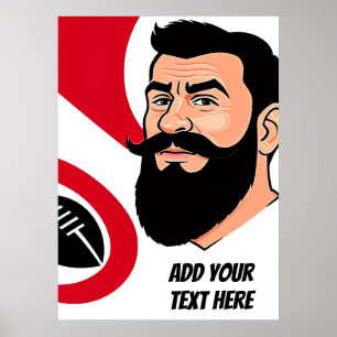 Poster personnalisé d'art de rugby