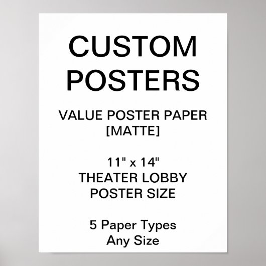 Poster personnalisé de 11 po x 14 po (Devant)