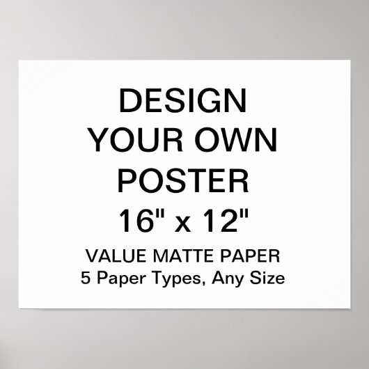 Poster personnalisé de 16 po x 12 po (Devant)