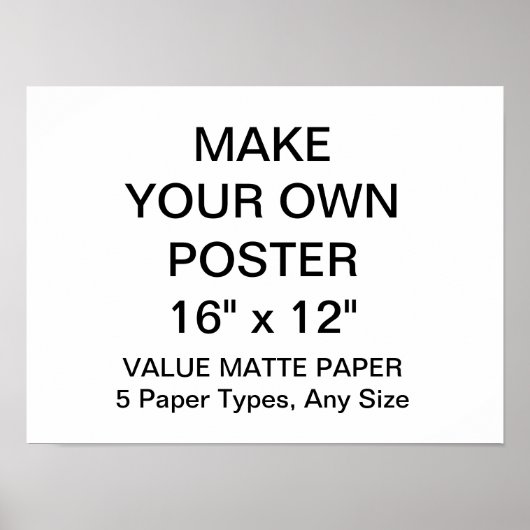 Poster personnalisé de 16 po x 12 po (Devant)