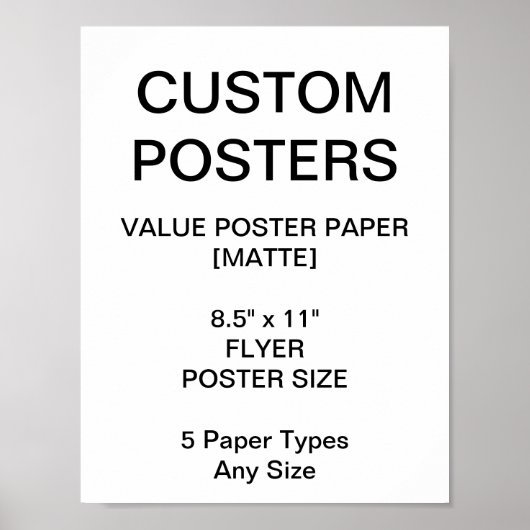 Poster personnalisé de 8,5 po x 11 po (Devant)