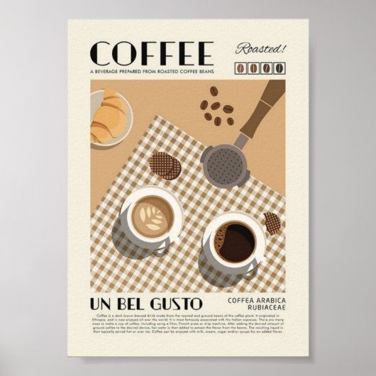 Poster personnalisé de café | Imprimer Matte Giclé (Devant)