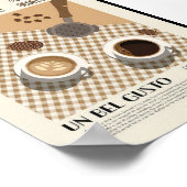 Poster personnalisé de café | Imprimer Matte Giclé (Coin)
