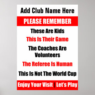 Poster personnalisé de jeu pour enfants de rugby