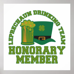 Poster personnalisé de l'équipe de boisson Leprech