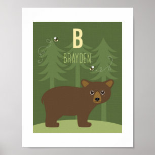 Poster personnalisé de l'ours