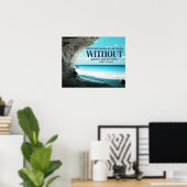 Poster personnalisé d'efforts et de courage (Bureau à domicile)