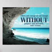 Poster personnalisé d'efforts et de courage