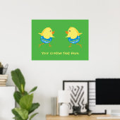 Poster personnalisé des poussins de Pâques (Bureau à domicile)