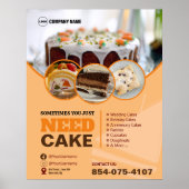 Poster personnalisé des services de boulangerie (Devant)