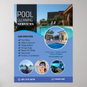 Poster personnalisé des services de nettoyage de p (Devant)