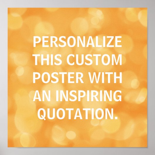 Poster personnalisé, devis personnalisé, Orange bo (Devant)