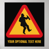 Poster personnalisé Drunk Warning (Devant)