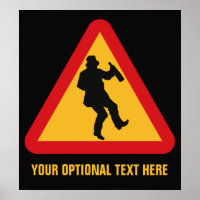 Poster personnalisé Drunk Warning