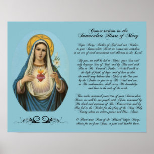 Poster personnalisé du Coeur Immaculé de Marie