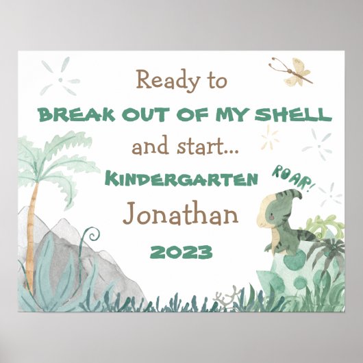 Poster personnalisé du premier jour de l'école 202 (Devant)