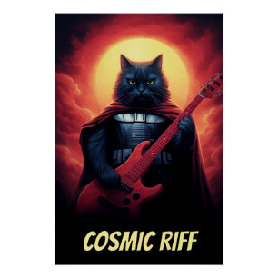 Poster personnalisé du salon de la bande Chat Fu