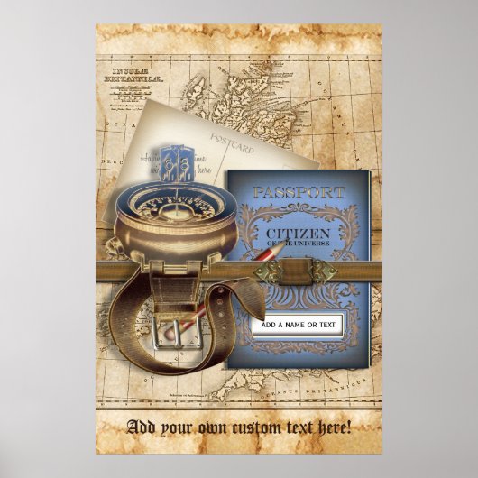 Poster personnalisé du voyageur (Devant)