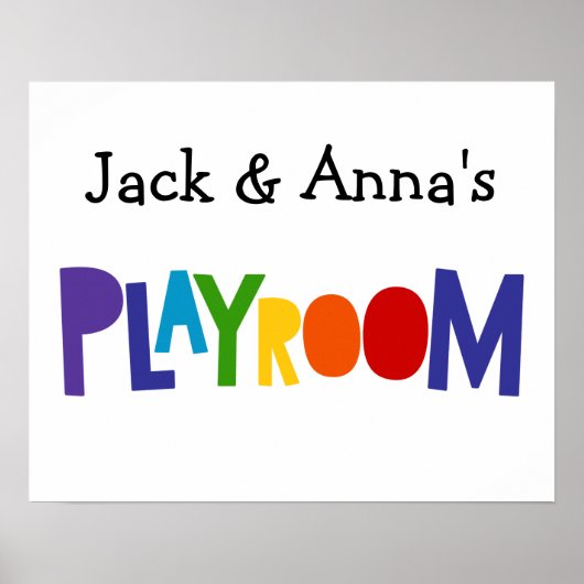Poster Personnalisé Enfants Playroom Wall Art (Devant)