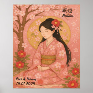 Poster Personnalisé esthétique Zen Méditation Minutieuse