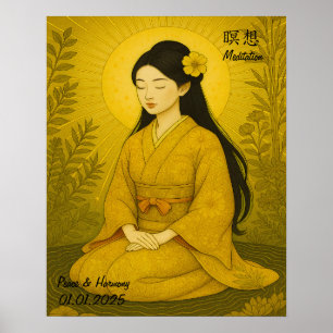 Poster Personnalisé esthétique Zen Méditation Minutieuse