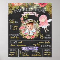 Poster personnalisé Fairy First Birthday