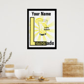 Poster Personnalisé Fraîchement Pressé De Lémonade (Cuisine)