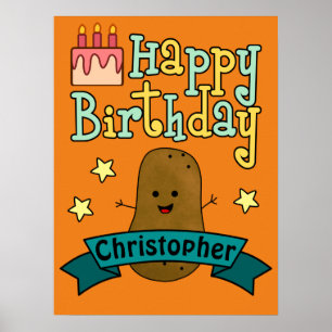 Poster personnalisé Fun Happy Birthday