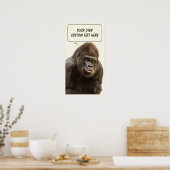 Poster personnalisé Funny Gorilla (Cuisine)