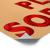 Poster Personnalisé GARDER CALME ET JOUER SOFTBALL Affich (Coin)