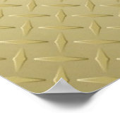 Poster personnalisé Gold Diamond Plate Man Cave (Coin)