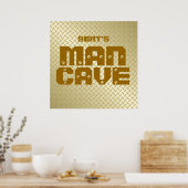 Poster personnalisé Gold Diamond Plate Man Cave (Cuisine)