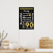 Poster personnalisé Happy 90th Birthday (Cuisine)
