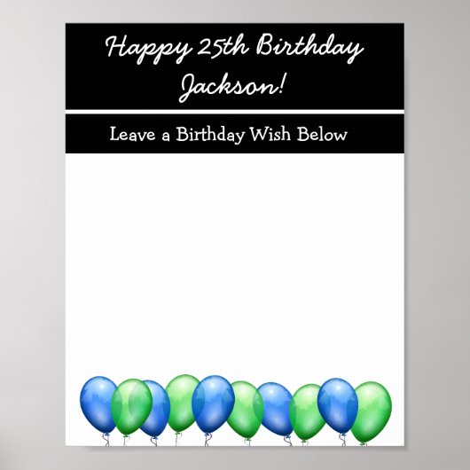 Poster Personnalisé Happy Birthday Autographes (Devant)