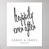 Poster Personnalisé Happy Jamais Après Mariage Keepsaké (Devant)