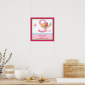 Poster personnalisé Happy Tree/Owls Birth Info (Cuisine)