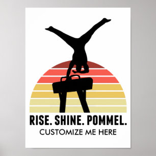 Poster Personnalisé Hommes Gymnastique Manger Sleep Pomme