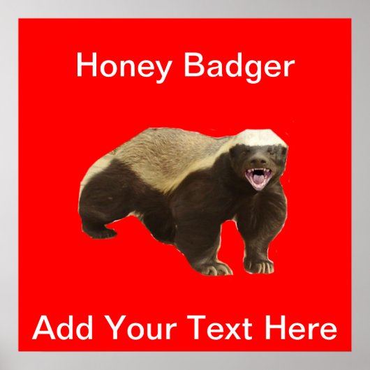 Poster personnalisé Honey Badger (Devant)