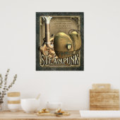 Poster personnalisé I Heart Steampunk (Cuisine)
