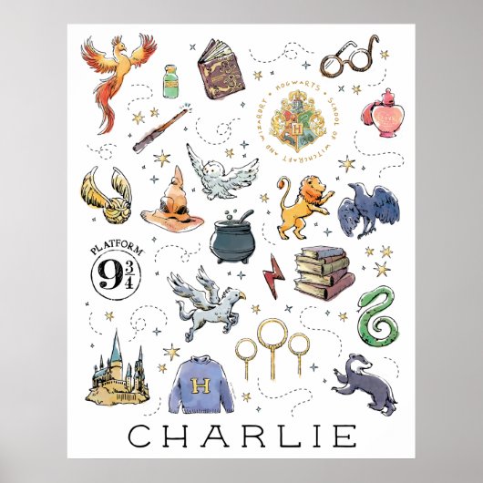 Poster Personnalisé | Icônes HARRY POTTER™ (Devant)