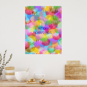POSTER PERSONNALISÉ JOYEUX DE COULEUR ÉPARGNÉE NOËL