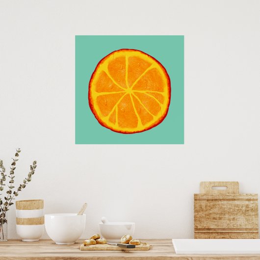 Poster personnalisé Juicy Orange Slice (Cuisine)